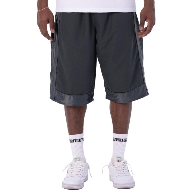 Pro Club Men's Heavyweight Mesh Basketball Shorts, Charcoal, Large