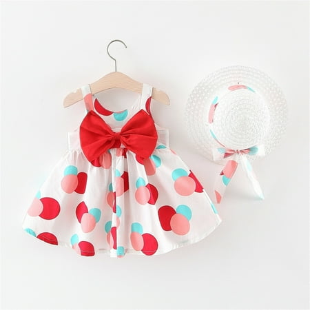

THE WILD Girls Dresses Leisure Ruched Bowknot Printed Square Neck Sleeveless Midi Girls Dresses Light Blue