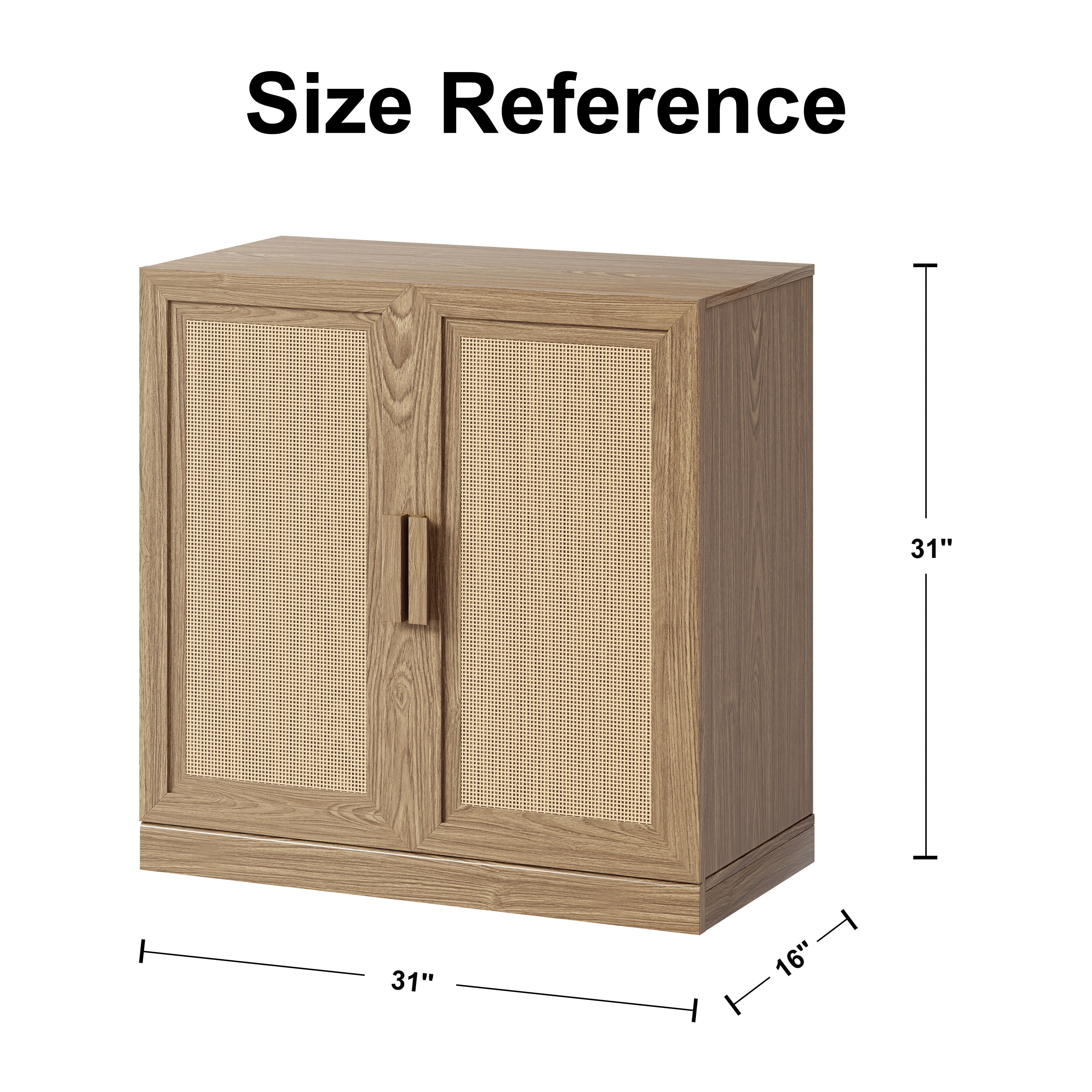 MAYEERTY Entryway Storage Cabinet Wood Accent Cabinet for Living Room,Brown