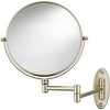 Conair Classique Standard Wall Mount Mirror with 5x Magnification, Matte Nickel Finish