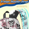 thumbnail image 5 of Skull and Flower Gothic Pattern 17" School Backpacks for Teens,Waterproof Oxford Fabric,S-Shape Padded Straps for School,Travel,Hiking,Camping, 5 of 6