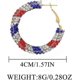 thumbnail image 4 of Independence Day Earrings Dangling Rhinestone American Flag Dangle Earrings Sparkly Crystal Patriotic Earrings 4th of July Ear Jewerly for Women and G, 4 of 4