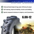 thumbnail image 2 of SUPERGUIER 6.00-12 Agricultural Farm Tractor Tire R-1 Pattern 6 Ply - 16001, 2 of 8
