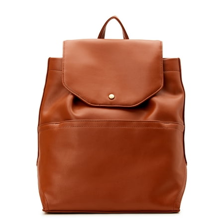 Time and Tru Women's Layla Backpack, Cognac