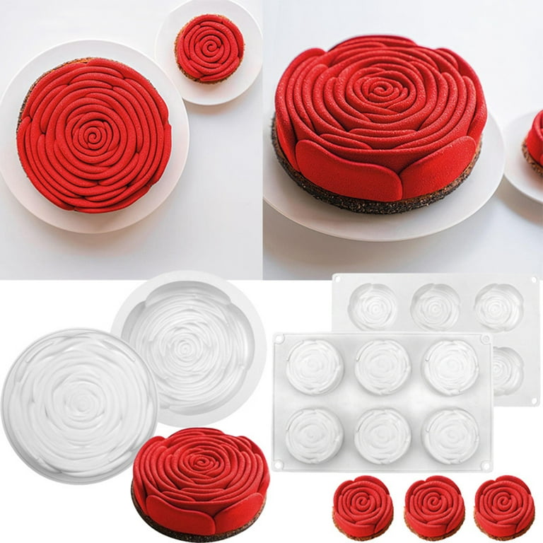 6 Cavity Rose Silicone Cake Mold For Chocolate Mousse Jelly Pastry Ice  Cream Dessert Bread Bakeware Pan Tools Baking Molds Silicone Shapes