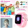 thumbnail image 6 of SHANNA 4G Kids Smartwatch With GPS Tracker, Smart Watch Phone for Boys Girls Aged 3-12 with Call, SOS, Games, Camera, Alarm, Video, Music Player, Christmas Gift for Kids, Pink, 6 of 9