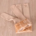 thumbnail image 3 of Collants d'Exercice d'Hiver Épais Doublés de Polaire pour Enfants et Femmes en Blanc, 3 of 6