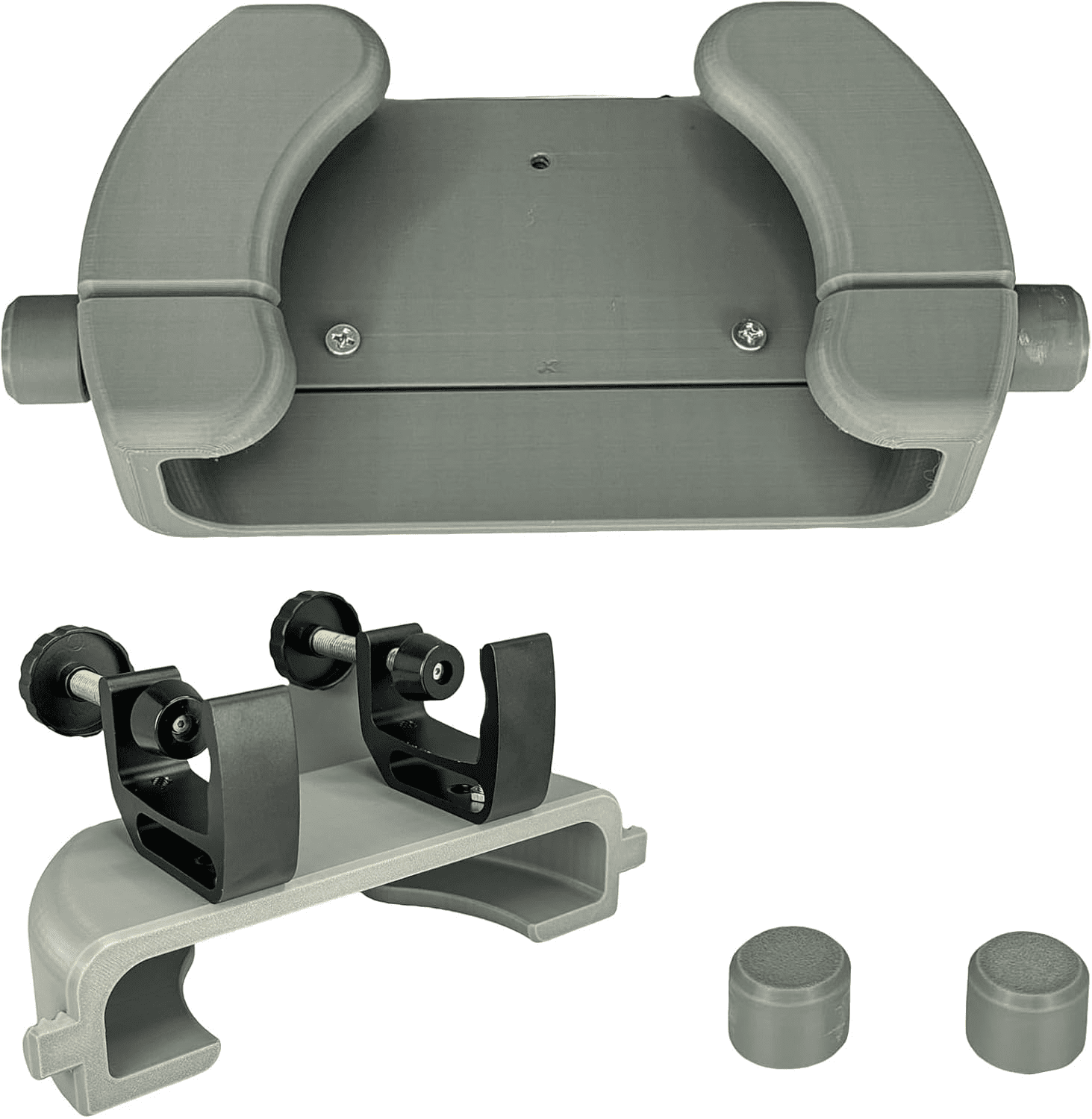 Bunk Buddy Fan Holder for 8.27" Clip-On Fans – Adjustable Dorm Bunk Bed Fan Mount, No-Drill Clamp Bracket for Dorms, Loft Beds, Secure Cooling Support (Grey)