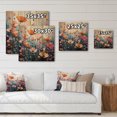 thumbnail image 4 of Designart "Pointillism Art of Abstract Wildflowers I" Floral Print on Natural Pine Wood, 4 of 5