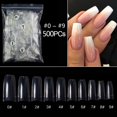 thumbnail image 1 of RIKONKA-uñas de bailarina, uñas naturales/transparentes/blancas, completas, de media cubierta, para extensión y protección, 100 o 500 unidades, 1 of 4