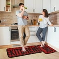 thumbnail image 5 of Buffalo Plaid Checked Black Red Kitchen Mat Set of 2 Anti-Fatigue Kitchen Rug Set Washable Non Slip Cushioned Foam Kitchen Runner Rugs and Mats Comfort Standing Mat for Floor Laundry Home Decor, 5 of 6