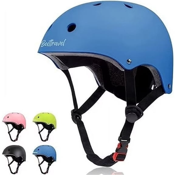 Kids Helmet, Toddler Helmet Adjustable Toddler Bike Helmet Ages 3-8 Years Old Boys Girls Multi-Sports Safety,Blue