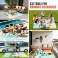 thumbnail image 3 of Farm Sunflowers Outdoor Rug 5x7 Ft, Non Slip Washable Area Rug, Idyllic Country Botanical Bee Turquoise Patio Rugs Carpet Runner, Large Floor Mat for Indoor/Outdoor Deck Porch Camping, 3 of 8