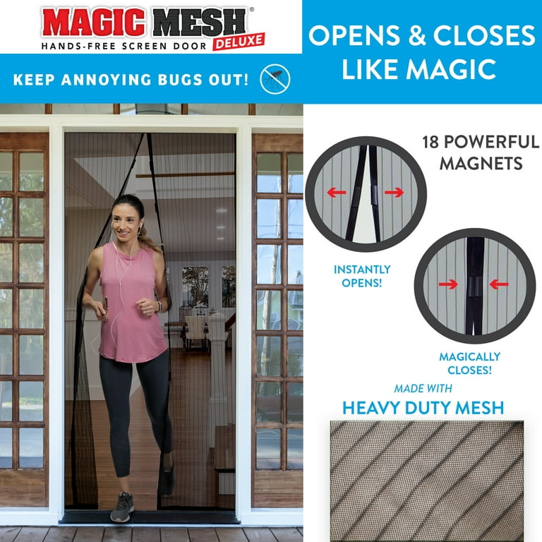 Magic Mesh Hands-Free Garage Screen Door