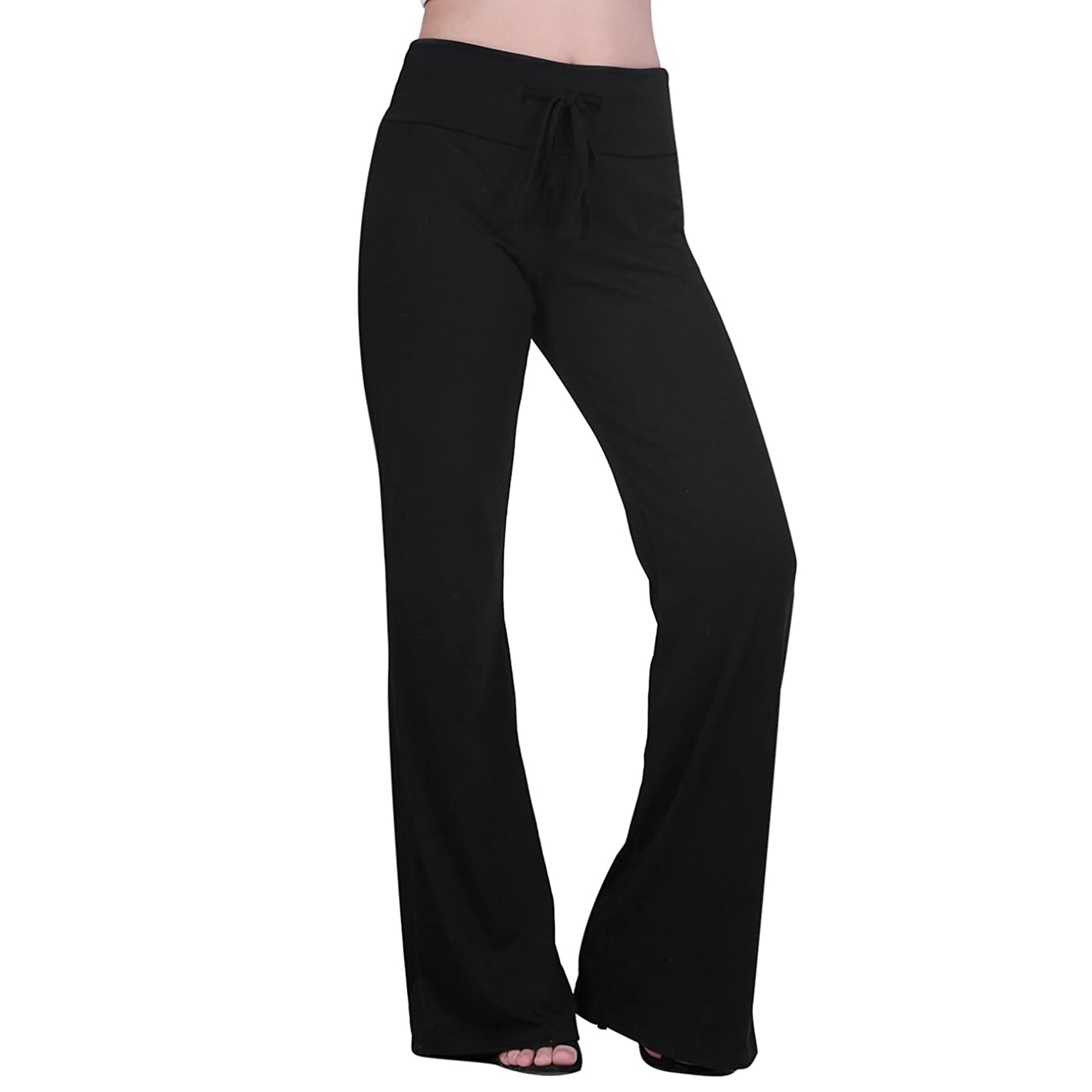 HDE Pajama Pants for Women PJ Pants Comfy Loungewear Sleepwear Black L ...