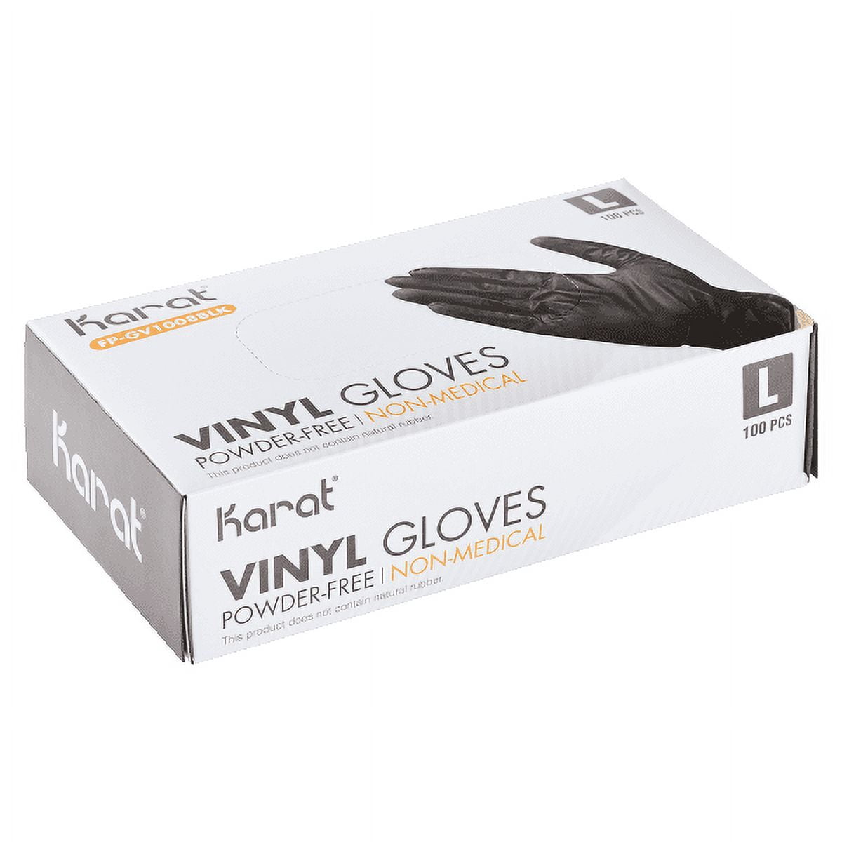 Karat Black Vinyl Powder-FREE Glove - 1000 pcs (Large)