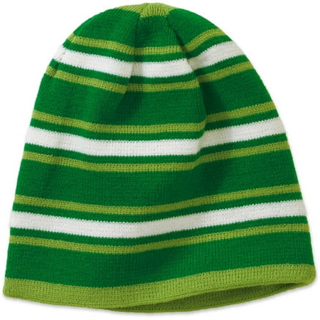 Boy's Striped Reversable Beanie Hat