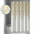 thumbnail image 4 of Flower Yellow Shower Curtain, 66" x 72", Grey Cherry Blossoms White Background Waterproof Bathroom Curtain Washable Shower Curtain Set with 12 Hooks, 4 of 6