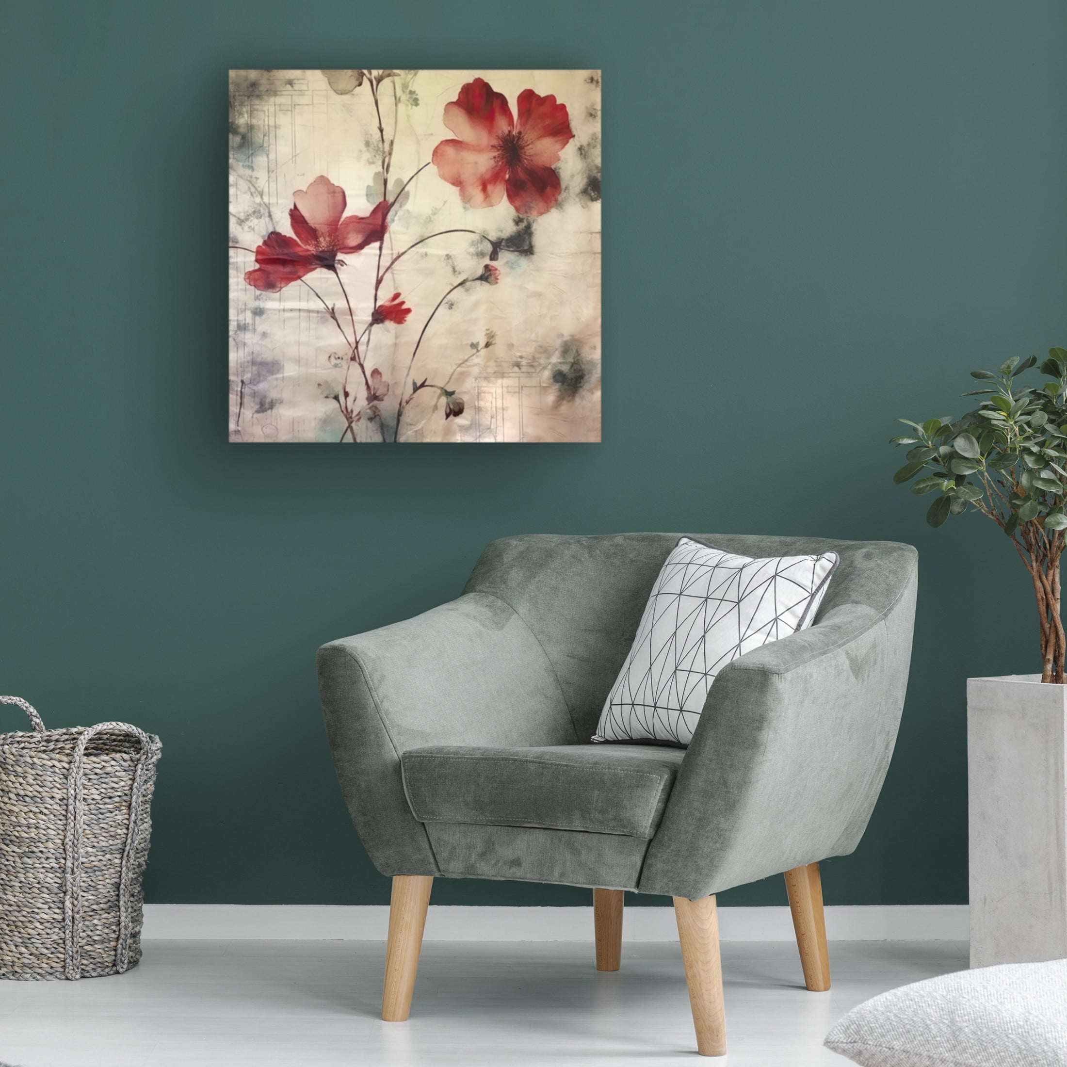 Canvas Wall Art - Sasha 'Cherry Pie I' Wall Art for Living Room, Bedroom, or Office Décor by Trademark Fine Art - 18 x 18 Inches