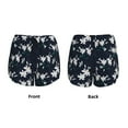 thumbnail image 5 of Picia Lilies Flowers Pattern Women's 2 in 1 Athletic Running Shorts High Waisted Workout Casual Gym Sweat Shorts with Comfy Liner Zipper Pockets-Small, 5 of 9