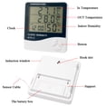 thumbnail image 3 of And Indoor and Outdoor Large Screen Digital Display Temperature and Humidity Meter Time Calendar Alarm Temperature Meter and Hygrometer, 3 of 7