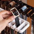 thumbnail image 3 of Tie Belt Scarf Rack Organizer for Womens and Mens Ties, Belts, Scarves, Sunglasses, Watches, Stores Up to 14 Ties, Sturdy Plastic Closet Wardrobe, 3 of 11