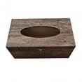 thumbnail image 1 of Caja de pañuelos de madera, servilletero, bandeja para servir de madera de estilo Vintage, cubierta de caja de pañuelos para sala de estar, tocador, H 22cmx12cmx10cm Sunnimix Caja de pañuelos de escritorio, 1 of 8