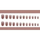 thumbnail image 4 of Apuakthei 24 piezas de uñas postizas de longitud media con diseños elegantes y largos con pegamento, uñas acrílicas con punta francesa, uñas postizas brillantes de bailarina, uñas adhesivas para, 4 of 7