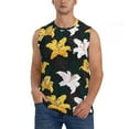 thumbnail image 2 of Picia Lilies Flowers mens Cotton Tank Undershirts , Moisture-wicking Ribbed Tanks, Lightweight Cotton Tank Undershirts-Medium, 2 of 8