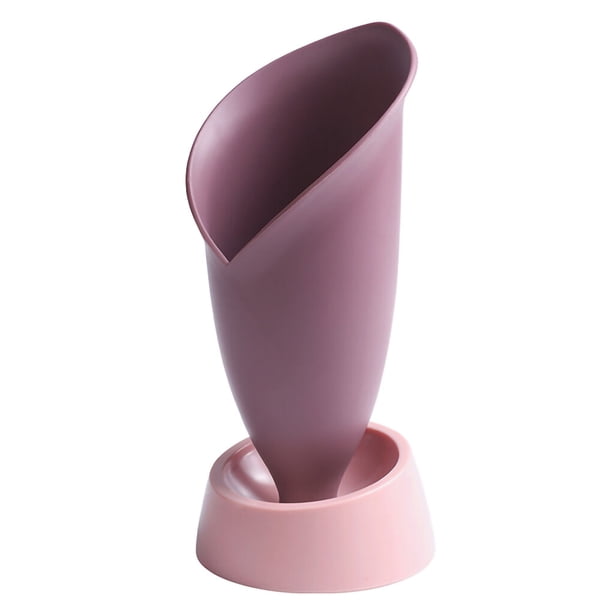 Bewildely Soporte para palillos, organizador de cucharas de drenaje, palillos de cocina de plástico, tenedor, estante de almacenamiento Cocina y Comedor Rosado