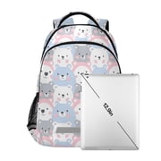 ALAZA Cartoon Cute Bear Face Backpack Elementary School Bag Bookbag Travel Rucksack