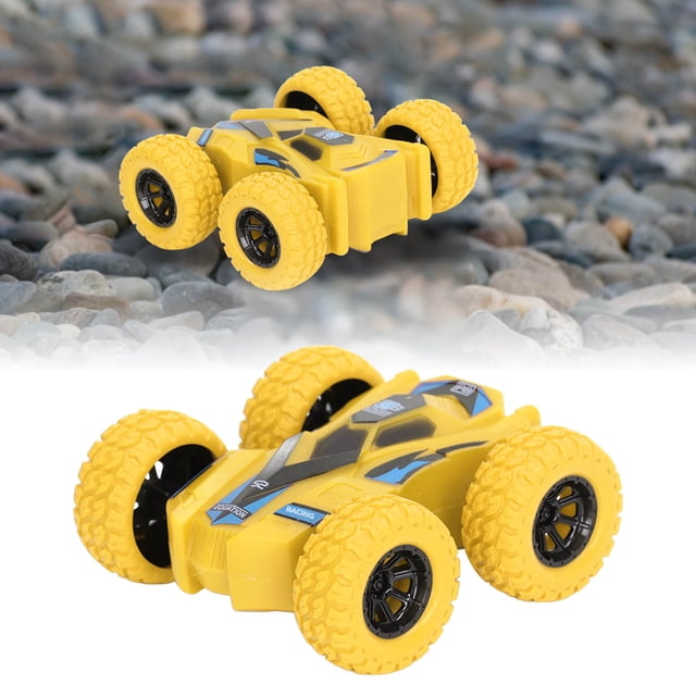 Coche De Tracción Hacia Atrás De Doble Cara, Diversión Sin Fin Con Fricción, Neumáticos Grandes, Juguete De Acrobacias Con Tracción En Las Cuatro Ruedas, Rotación De 360