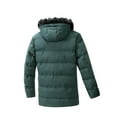 thumbnail image 4 of NoxwB Men's Big and Tall Thickened Fleece Lined Fluffy Detachable-Hood Parka Casual Waterproof Thermal Outdoor Climbing Skiing Windbreaker Multi-Pocket Long Sleeve Full Zip Jacket Green 2XL, 4 of 4