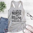 thumbnail image 2 of I Am A Nurse And A Mom Nothing Scares Me Tank Top, Ladies Racerback Tank Top, Nurse RN Mom Tank, Silver Gray, XX-Large, 2 of 3