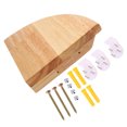 thumbnail image 5 of Luxshiny 1Set Small Wooden Corner Shelf Adhesive Floating Wall Mounted Storage Shelf Khaki, 5 of 8