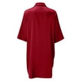 thumbnail image 6 of BadPiggies Women's Satin Nightgown Button Down Nightshirt 3/4 Short Sleeve V-Neck Loose Sleepshirt Side Slit Silk Sleepwear (M, Red), 6 of 7