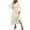 Beige, variant on Lindreshi Long Sleeve Dresses for Women Midi Fall and Winter New Slim Temperament Dress Collar Bubble Sleeve Pleated Skirt