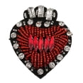thumbnail image 2 of Apliques de Hierro Baoblaze Cristales Amor Corazón Rhinestone 3 Unids decoración, 2 of 8