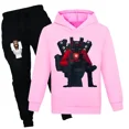 thumbnail image 3 of Juego SKIBIDI TOILET Ropa para niños Sudadera con capucha informal + Pantalones Conjunto de 2 piezas Ropa deportiva para niñas Chándal para bebés Ropa para niños, 3 of 5