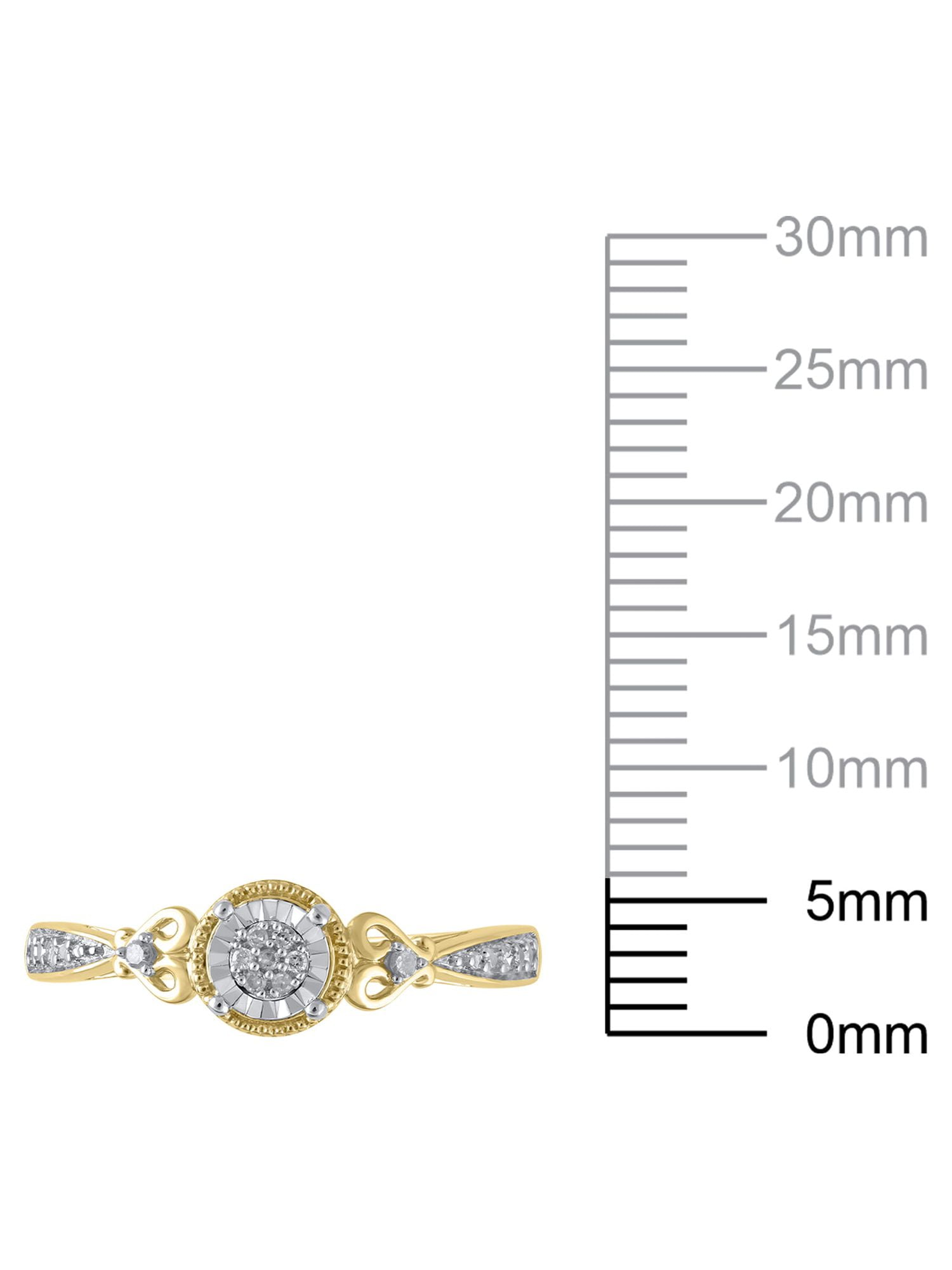 1/20 Cttw Hold My Hand Natural White Diamond Promise Women's Ring in 10K Yellow Gold