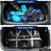 REDCAMP Xlarge Foldable Roller Duffel Bag with Wheels 120L, 210D Oxford Collapsible Duffel Bag with Rollers for Camping Travel Gear, Black