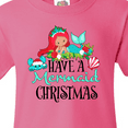 thumbnail image 4 of Inktastic Have a Mermaid Christmas with Crab and Seashell Youth T-Shirt, 4 of 5