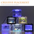 thumbnail image 2 of Mini Plastic Aquarium with LED Light Tabletop Betta Fishbowl Fish Tank for Home Office Tea Table Decoration, 2 of 7
