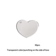 thumbnail image 4 of Billuyoard 30 piezas de colgantes de acrílico transparente para llavero, colgador de forma geométrica transparente, adorno colgante DIY, Artesanía Corazón, 4 of 6