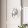 thumbnail image 4 of 16931-05 Livex Lighting Moreland - 1 Light Bath Vanity In Transitional Style-7.5 Inches Tall and 6.25 Inches Wide-Polished Chrome Finish, 4 of 11