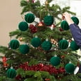 thumbnail image 5 of Christmas Decorations Lzobxe 30 Pcs Velvet Christmas Ball Ornaments Green Flocked Christmas Ornaments For Tree Plastic Balls Xmas Decorative Hanging Ornaments Flocked Velvet, 5 of 7