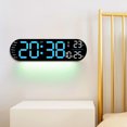 thumbnail image 5 of YOHAVEN Large Digital Wall Clock 13.7" with Date Temperature Auto DST Night Light Remote Control, RGB LED Display Alarm Clock for Bedroom Living Room Office Gym Kitchen Decor, 5 of 8