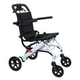 thumbnail image 3 of Portable Lightweight Folding Transport Chair,Removable Flip Armrests, with Locking Handbrake,Supports 220 lbs,Ultra Lightweight Elderly Transport Wheelchair Weighs only 13.66 lbs, 3 of 10