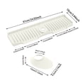 thumbnail image 4 of 24" Longer Silicone Faucet Mat 8° Slope Fast Self-Draining Countertop Protector For Kitchen Bathroom Sink Splash Guard,White, 4 of 9