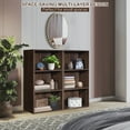 thumbnail image 2 of Gymax 2 PCS 3 Tier Open Shelf Bookcase Multi-functional Storage Display Cabinet Walnut, 2 of 10
